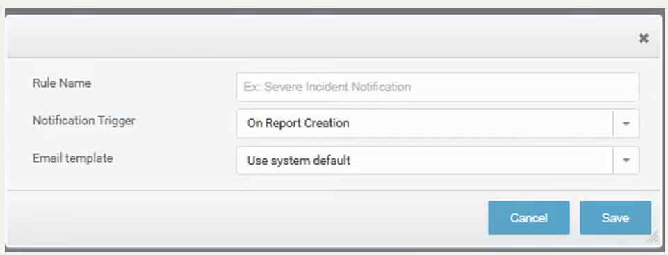 Creating a notification rule