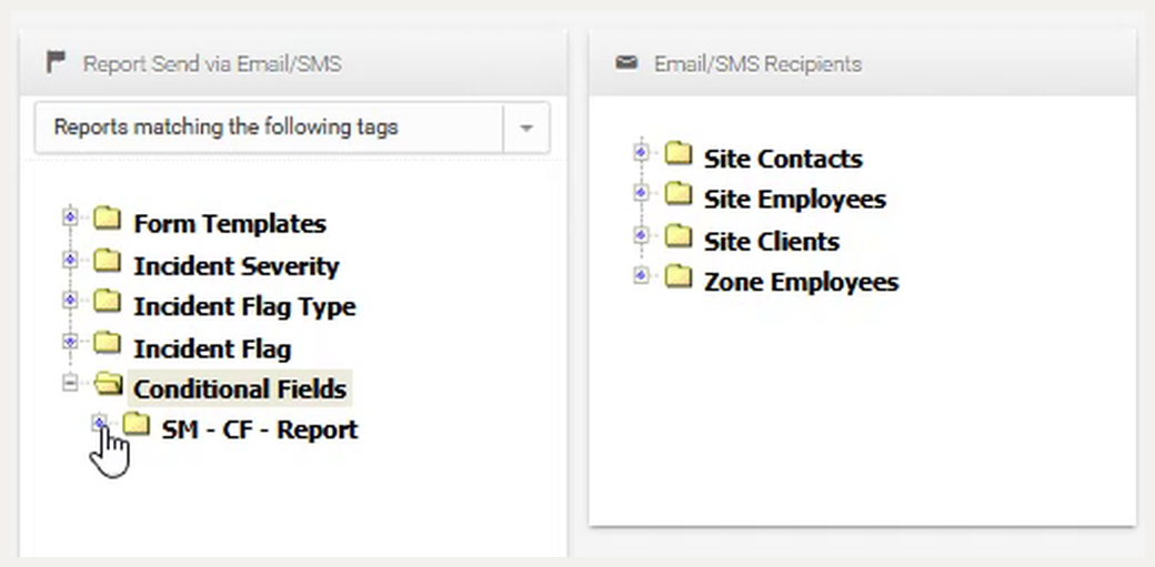 Conditional Fields folder